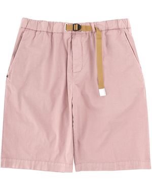White Sand Shorts Con Cintura - Pink