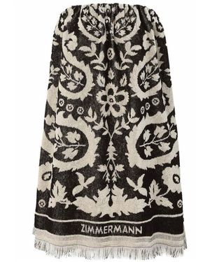 Zimmermann "Rhiannon" Terry Mini Dress - Black