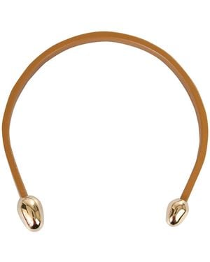 Bottega Veneta COLLANA IN PELLE CON DETTAGLIO IN OTTONE - Metallizzato