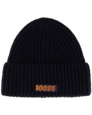Baracuta Cappello Beanie Con Patch Logo - Blu