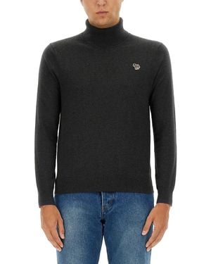 Paul Smith Zebra Patch Shirt - Black