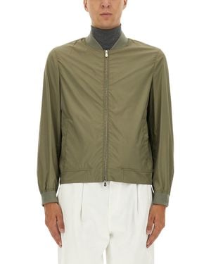 Brunello Cucinelli Bomber With Zip - Green
