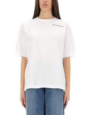 Aspesi Graphic Crew Neck T-Shirt - White