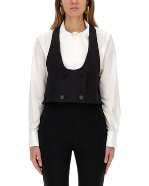 Nina Ricci Vest With Open Back - Black