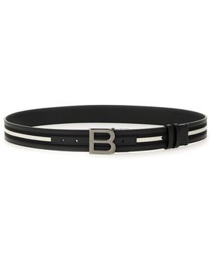 Bally Smooth Cowhide Leather Belt - Black