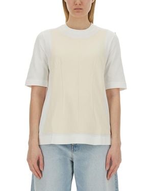 Sportmax Solid Crew Neck T-Shirt - White