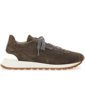 Brunello Cucinelli Suede Running Trainer - Multicolour