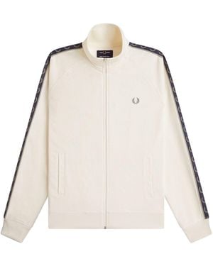 Fred Perry Felpa Tracksuit Con Logo E Zip - Natural