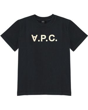 A.P.C. T-Shirt With Logo - Black