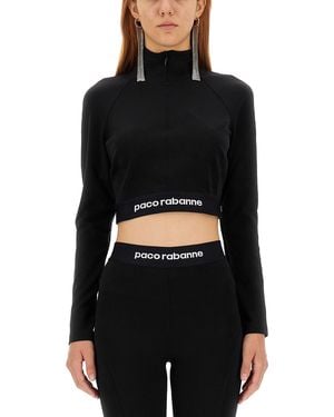 Rabanne Top Cropped - Black