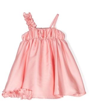 Mi.mi.sol. Ruffled Satin Dress - Pink