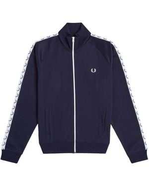 Fred Perry Felpa Tracksuit Con Logo E Zip - Blue