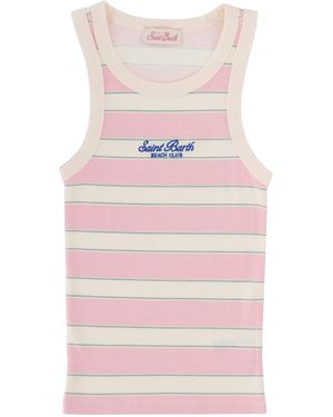 MC2 Saint Barth Tank Top "Ada" Con Logo - Pink