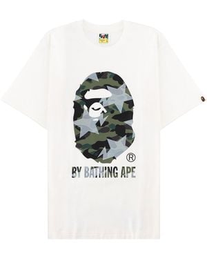 A Bathing Ape T-Shirt Con Stampa - White