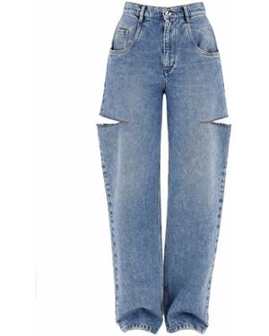 Maison Margiela Cut-Out Detail Jeans - Blue