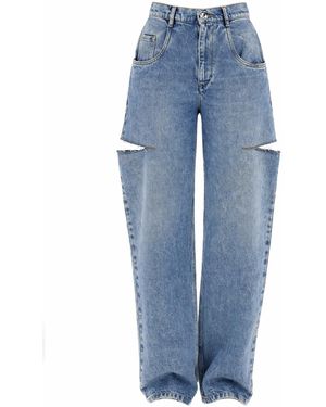 Maison Margiela Cut-Out Detail Jeans - Blue