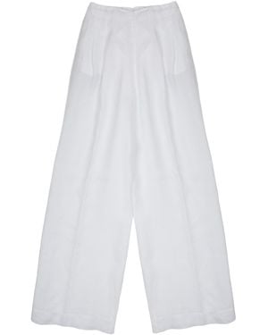 120% Lino Pantalone - White