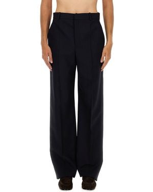 Saint Laurent High Waist Trousers - Blue