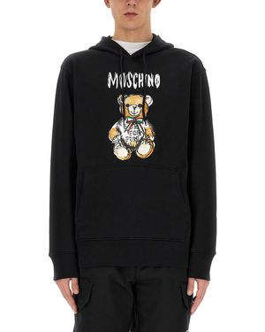 Moschino Felpa "Drawn Teddy Bear" - Nero