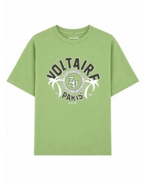 Zadig & Voltaire T-Shirt Con Stampa - Green