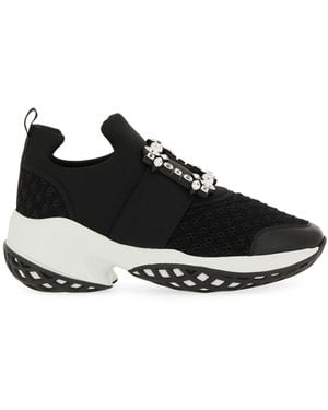 Roger Vivier "Viv' Run" Fabric Trainer - Black