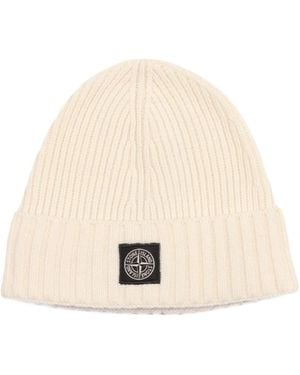 Stone Island Beanie Hat - Natural