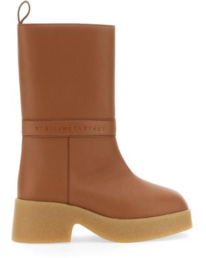 Stella McCartney Skyla Faux Leather Boot With 5 Cm Heel For - Brown