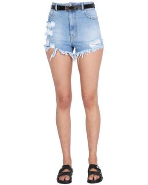 Gcds Denim Shorts - Blue