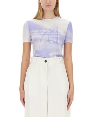 Jil Sander T-Shirt Con Logo - Bianco