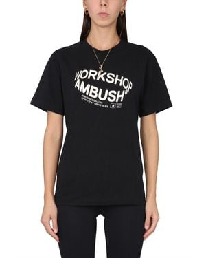 Ambush Logo Cotton T-Shirt - Black