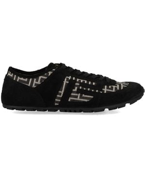 Balmain Logo Racer-45 Sneakers - Black