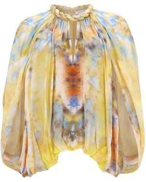 Zimmermann Blusa "Alchemy Twist Billow" - Metallic