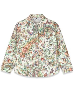 Etro Chic Mini Jacket For Girls - White