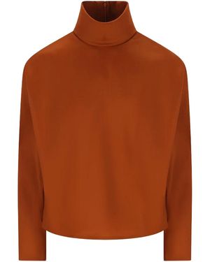Saint Laurent Organza Top - Brown