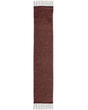 Ganni Plaid Scarf - Purple