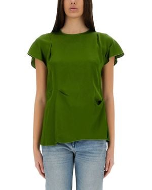 Victoria Beckham Tops With Folds - Green