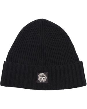 Stone Island Beanie Hat - Black