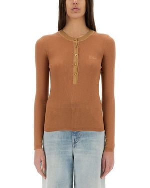 Chloé Camicia "Henley" - Blu