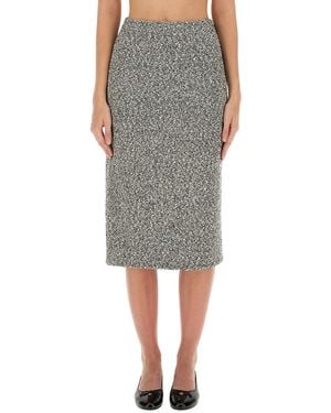 Tory Burch Tweed Skirt - Grey