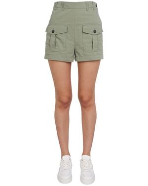 Philippe Model SHORTS VIRGINIE IN GABARDINE DI MISTO COTONE - Verde