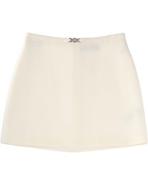 Versace Virgin Wool Miniskirt - Natural