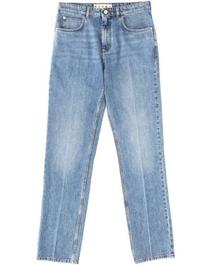 Marni Washed Bull Denim 5-Pocket Jeans - Blue
