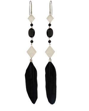 Isabel Marant Orecchini "Dancing Feather" - Blu
