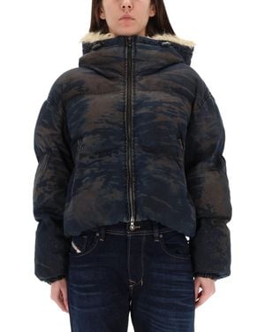 DIESEL "W-Aves-Fur" Coat - Blue