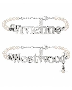 Vivienne Westwood Set Due Bracciali "Amelia" - White