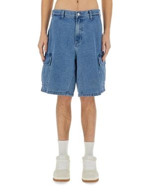 Obey Baggy Bigwig Cargo Shorts - Blue