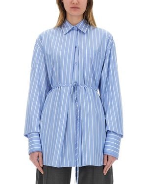 Sportmax Oversized Stripes Shirt - Blue