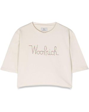 Woolrich Cropped Crewneck - Natural
