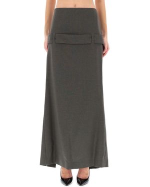 Jean Paul Gaultier Deconstructed Skirt With Martingale Detail - Brown