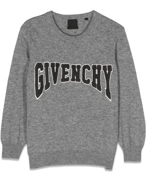 Givenchy Logo Crew Neck Pullover - Grey